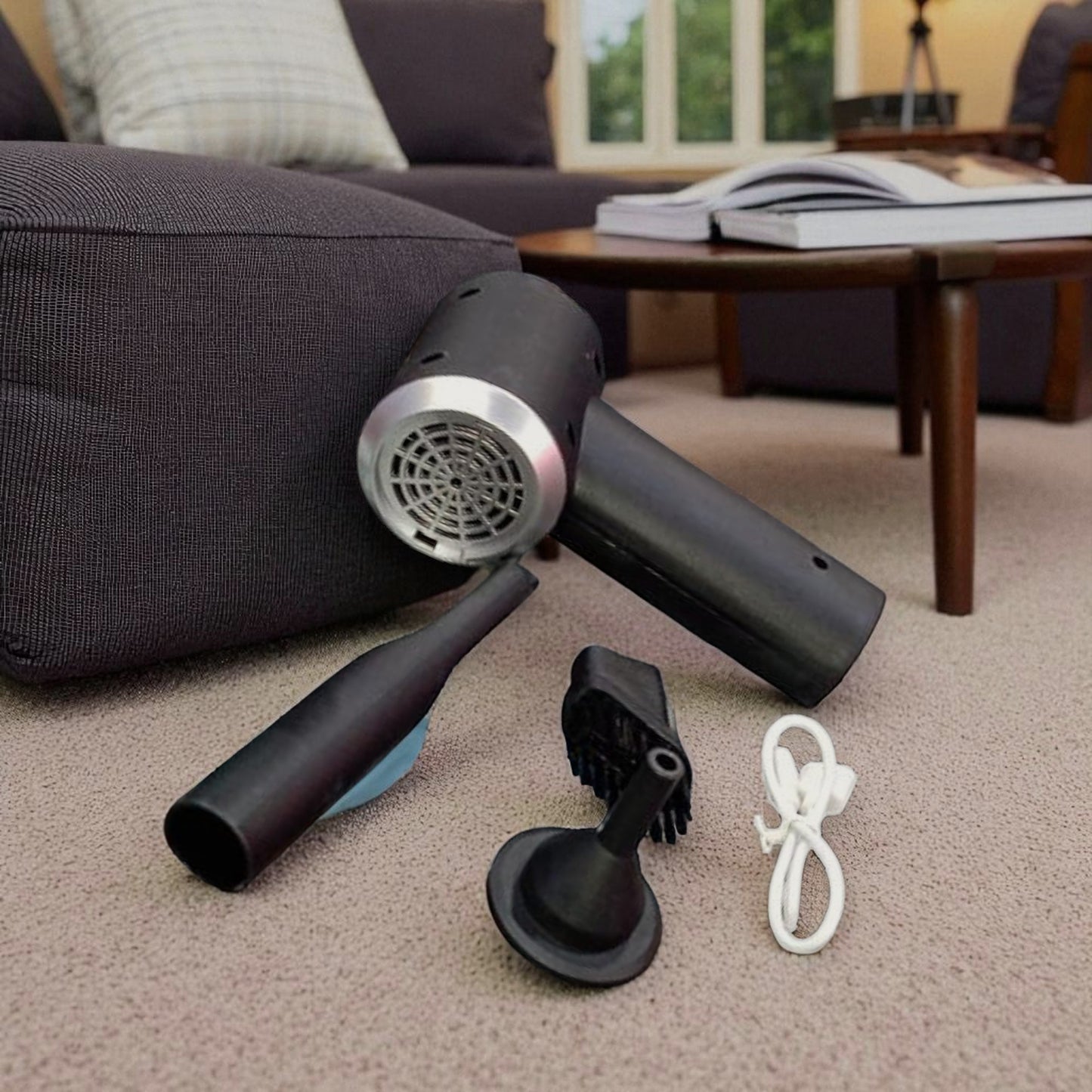 2 in 1 Portable Car Vacuum Cleaner with Blower | USB Rechargeable Wireless