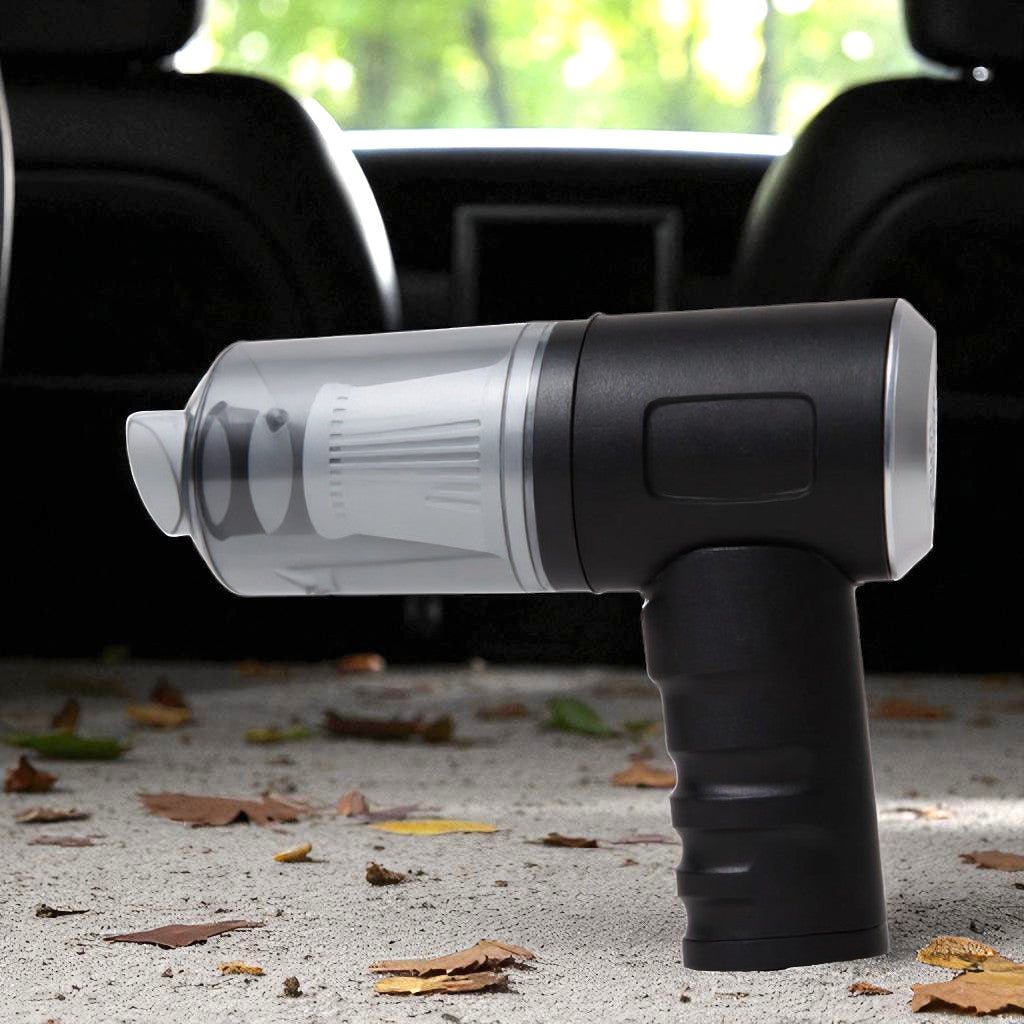 2 in 1 Portable Car Vacuum Cleaner with Blower | USB Rechargeable Wireless