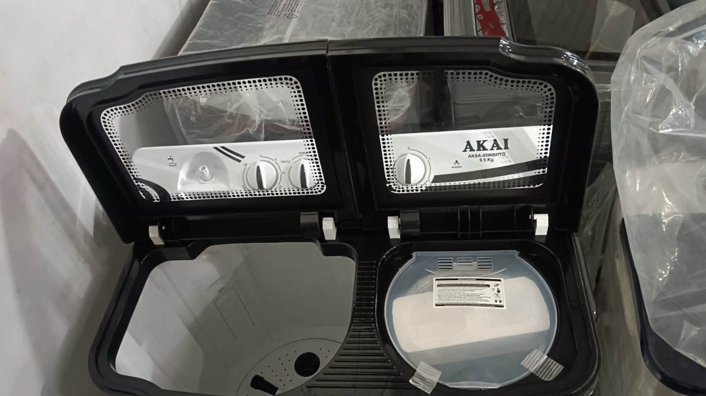 Portable Washing Machine with Dryer | Castor Wheels With Toughened Glass