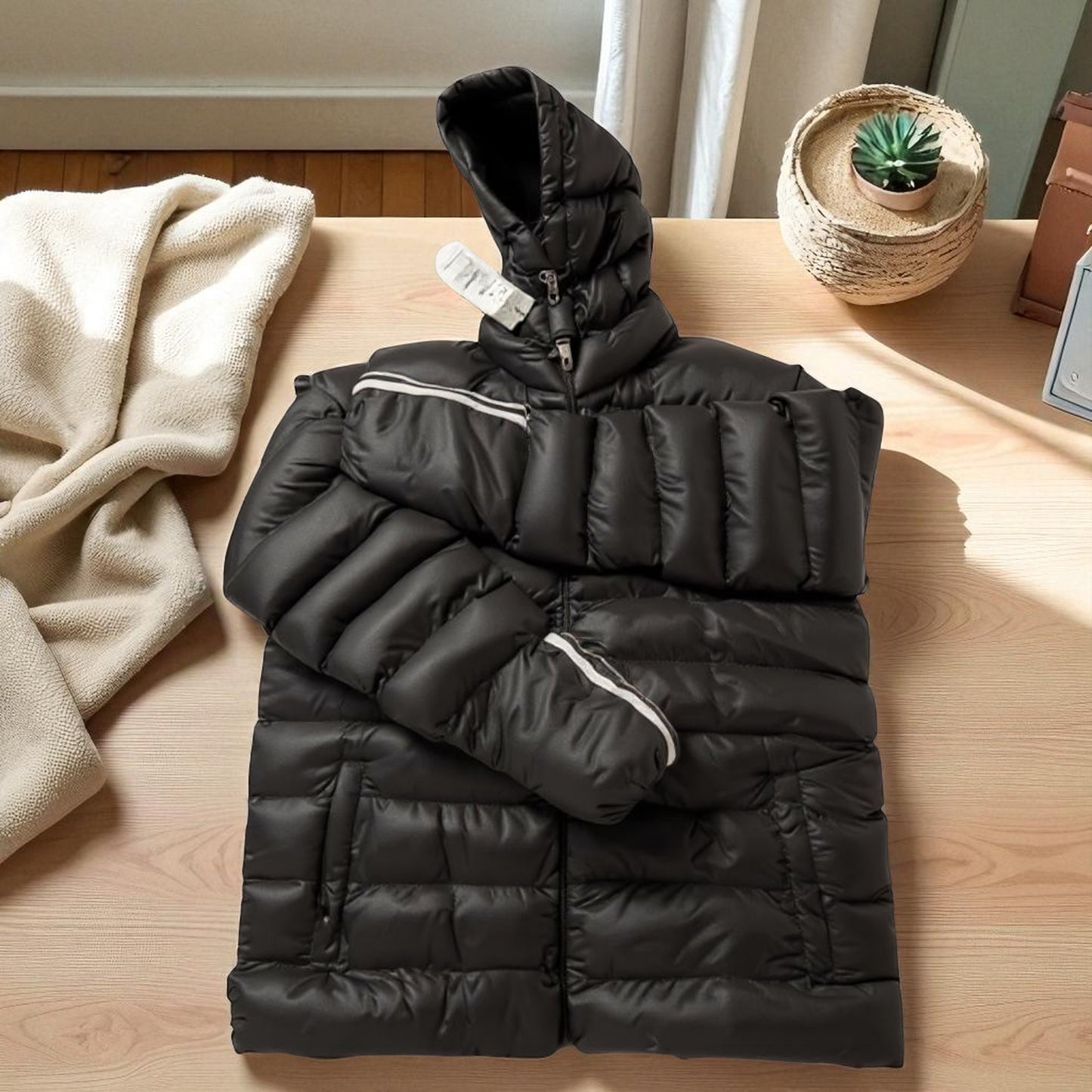 winter jacket with hood