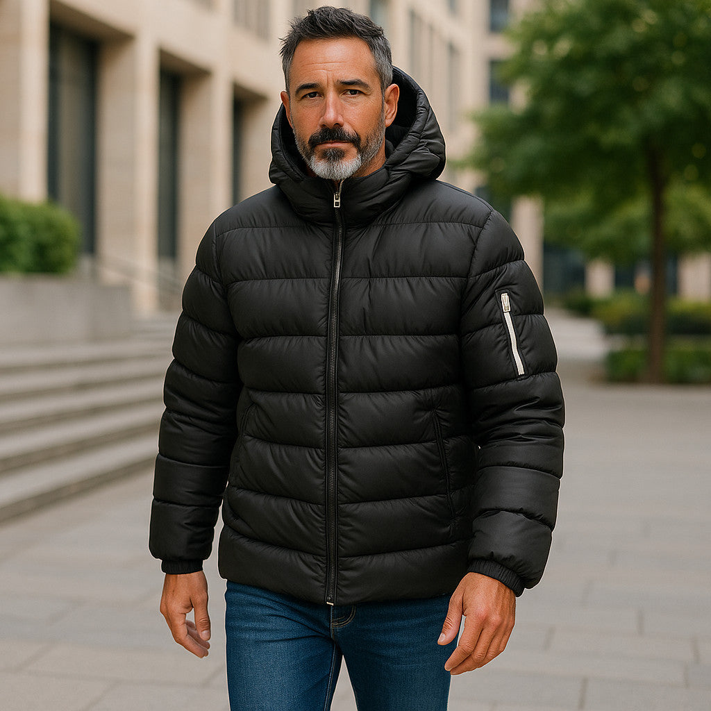 winter jacket with hood