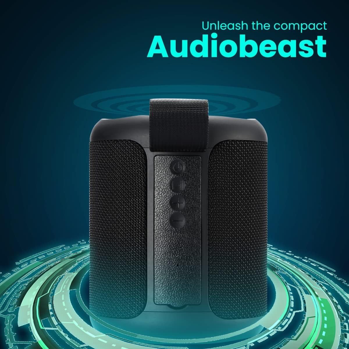Black Plastic Sound Speaker Bluetooth – 6-7Hr Playback |Type C Charging Speaker