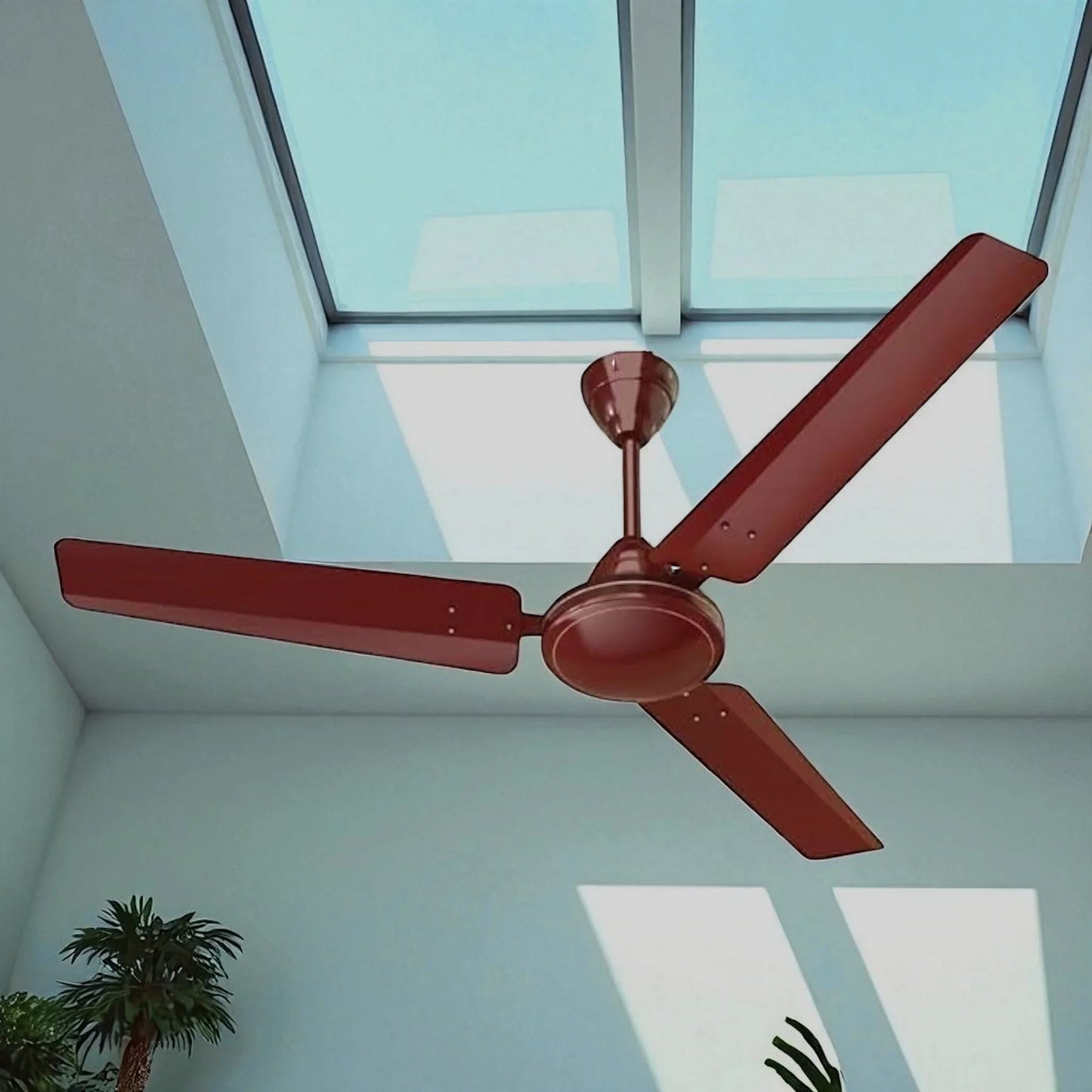 Brown Metal Ceiling Fan – 3 Blade Class Base | Energy Saving Roof Fan