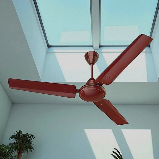 Brown Metal Ceiling Fan – 3 Blade Class Base | Energy Saving Roof Fan