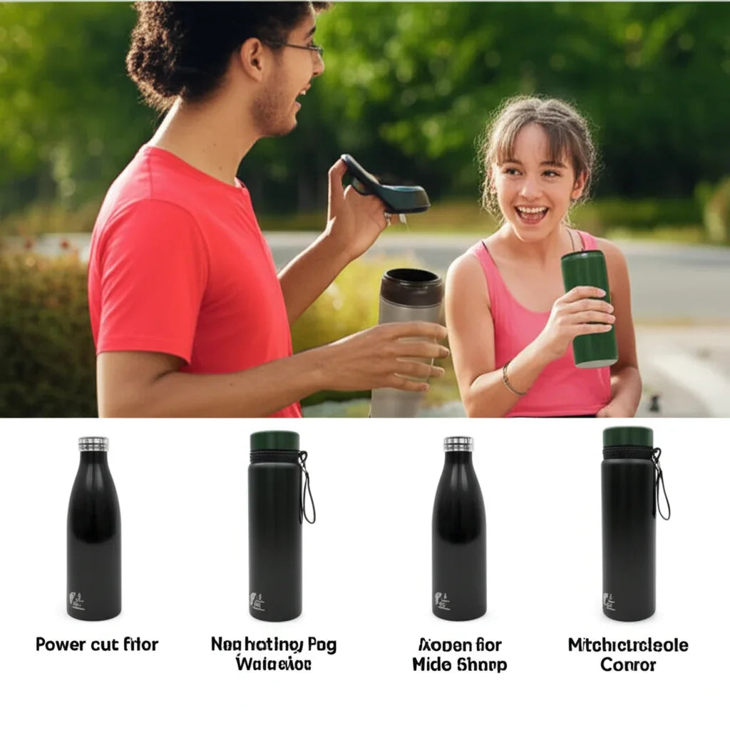 Green Stainless Steel Water Bottle – Hot & Cold Insulated Flask | Leak-Proof, BPA-Free | 1000ML