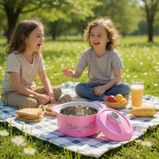 Breakfast Casserole Dish – 3000ML Insulated Casserole (Pink) | Hot Pot for Meals, Chapati, Rice & More