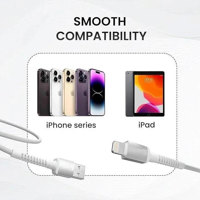 USB Type C - USB to 8 Pin Cable – 3A Fast Charging & Data Transfer | High-Speed Sync