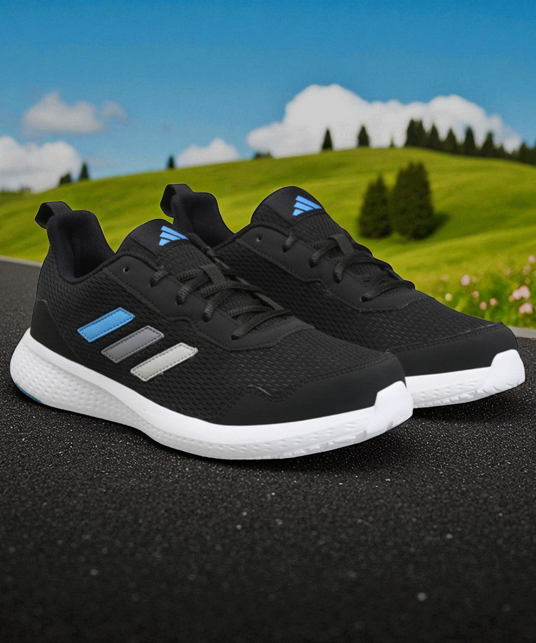 Adidas Black Running Shoes – Peprun M Lace-Up Sports Shoes for Men