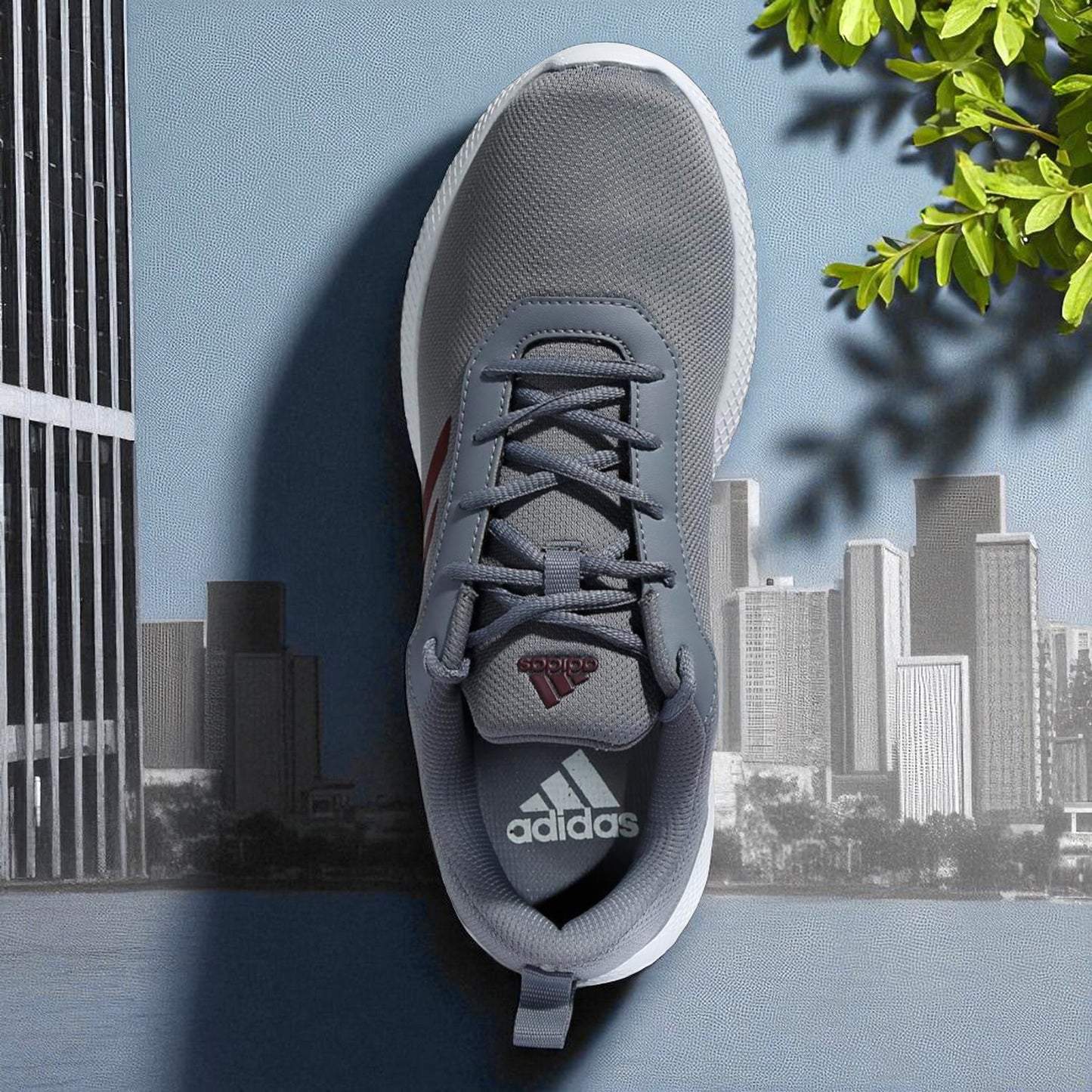 Adidas Grey Running Shoes – Men’s Impulse Syn Lace-Up | Lightweight Mesh