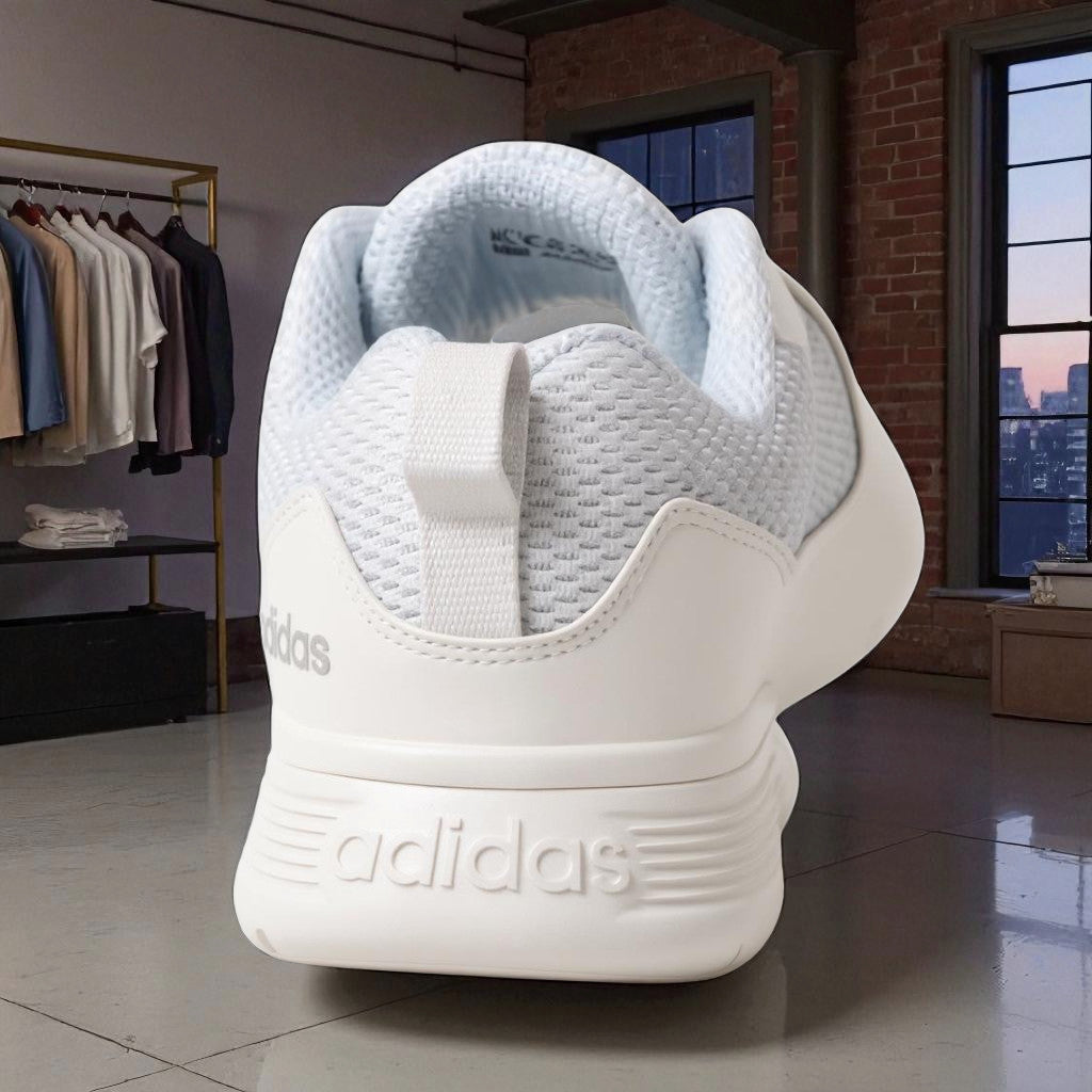 Adidas White Running Shoes – Men’s Drogo Lace-Up Sports Shoes | Mesh Upper & EVA Sole