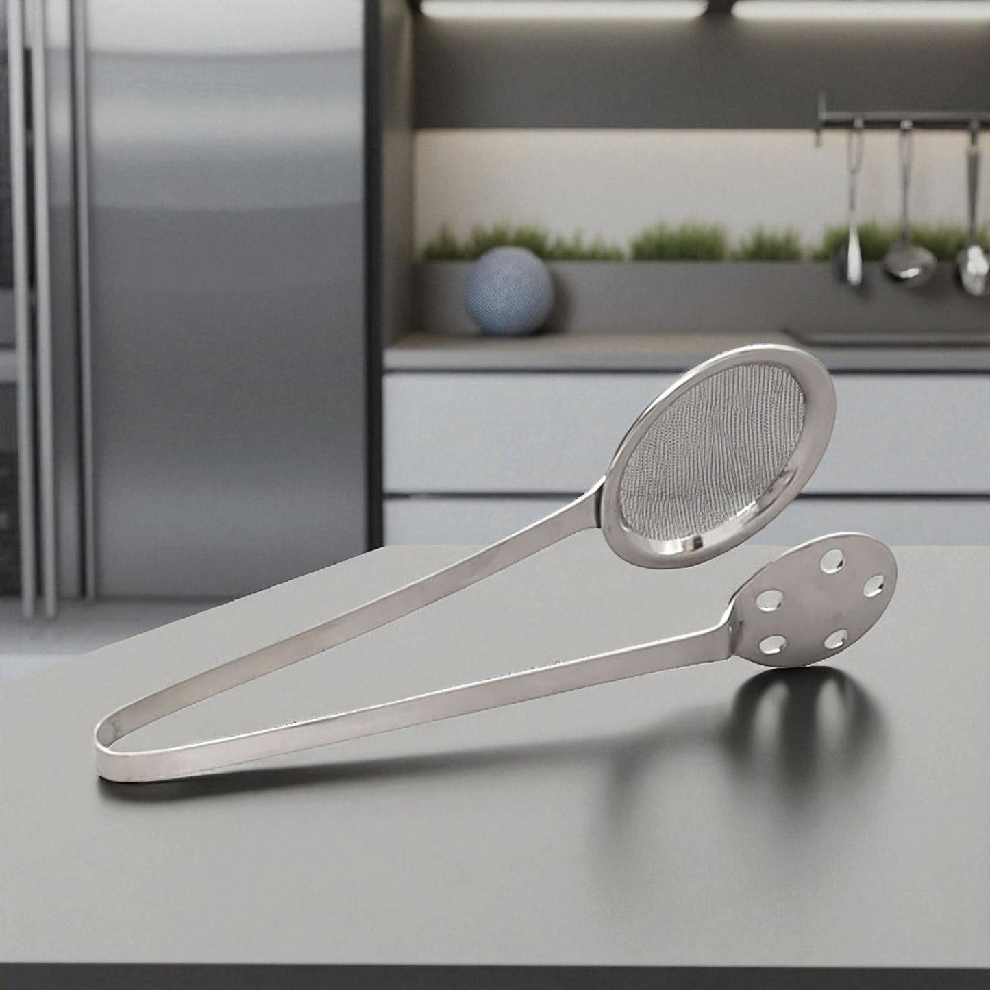 Apex Stainless Steel Skimmer Serving Tong | Durable SS Skimmer Tong