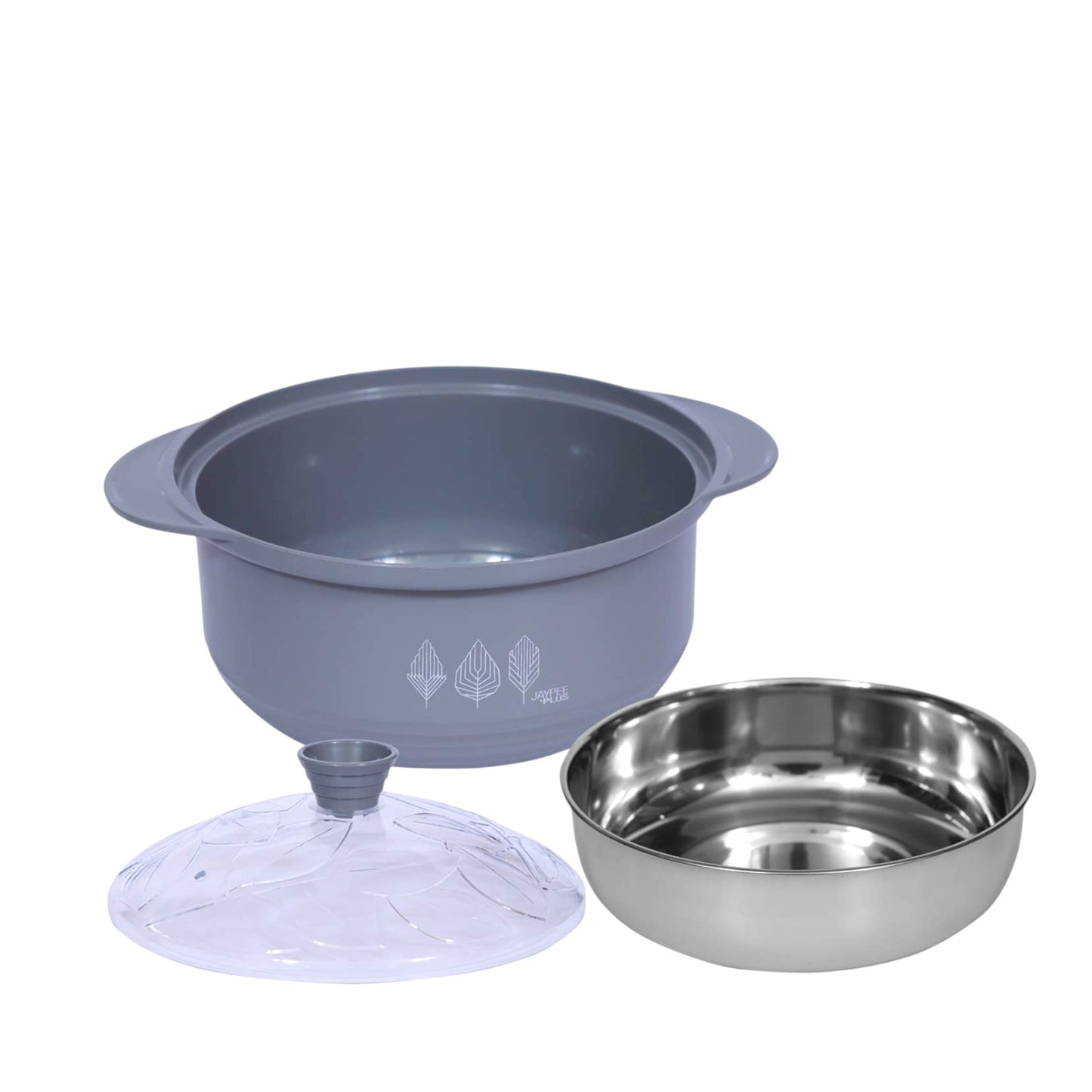 Jaypee Plus Aqualine 1200ml Steel Casserole with Lid | Stainless Steel Breakfast Casserole