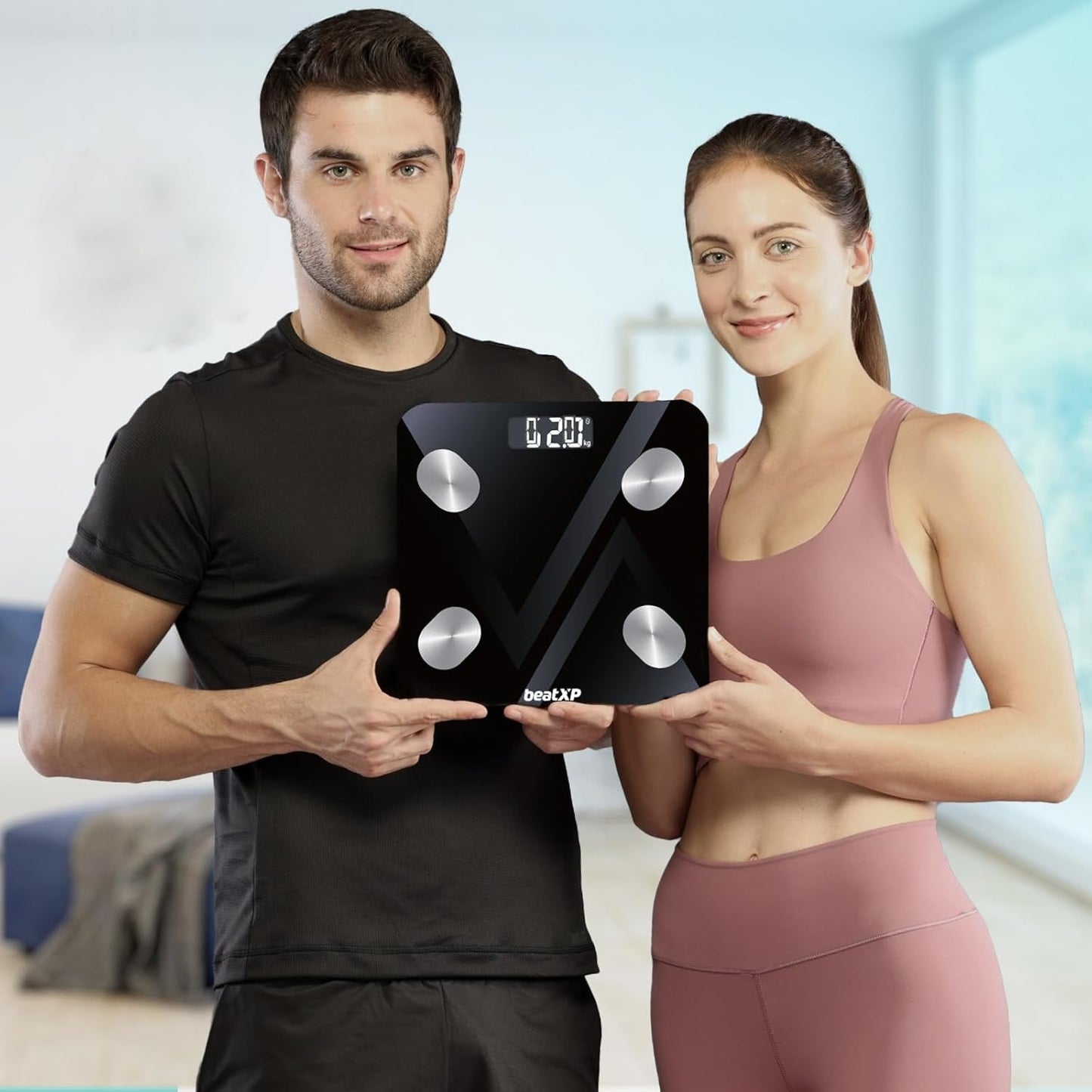 Digital Scale – Smart Bathroom Body Weight Scale with 13 Body Parameters, 180Kg Capacity, LCD Display