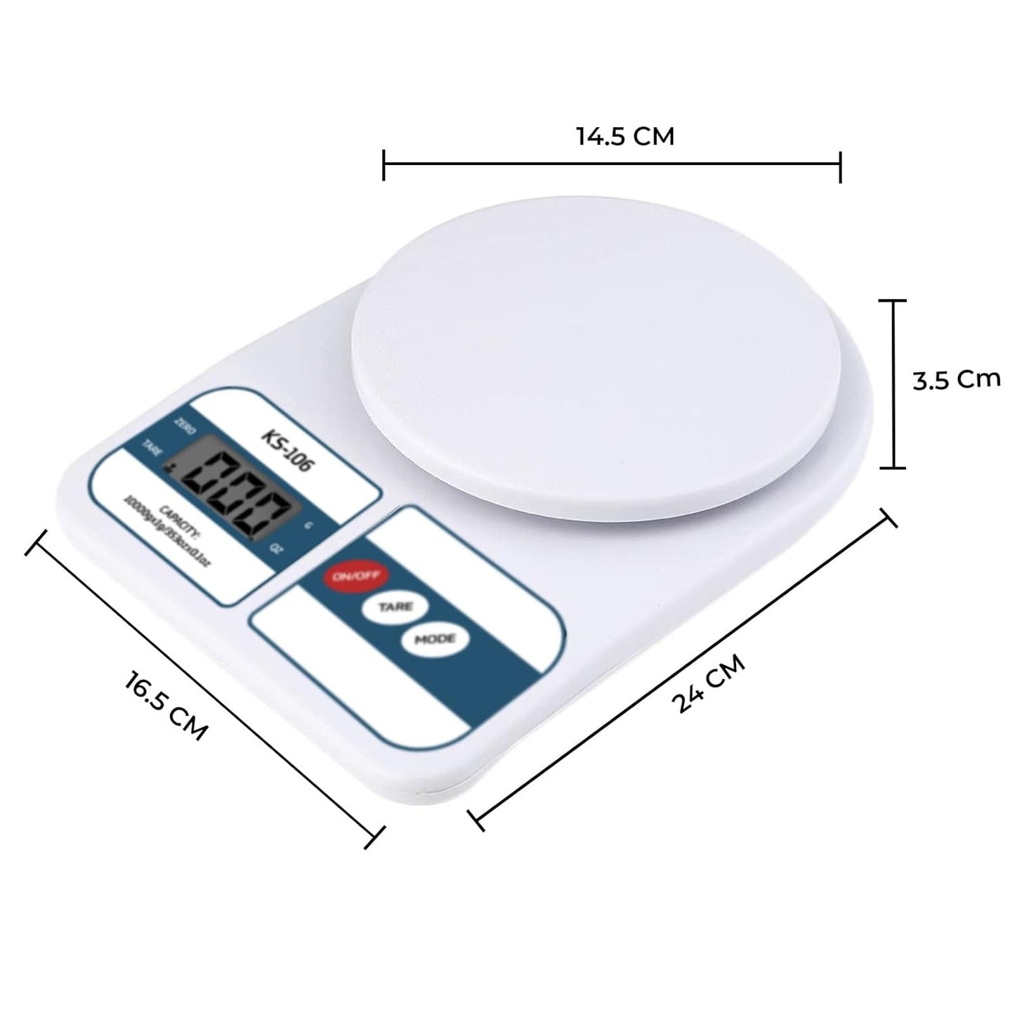 beatXP Mini Digital Kitchen Scale – Portable Weighing Machine with LCD Display, 5kg Capacity
