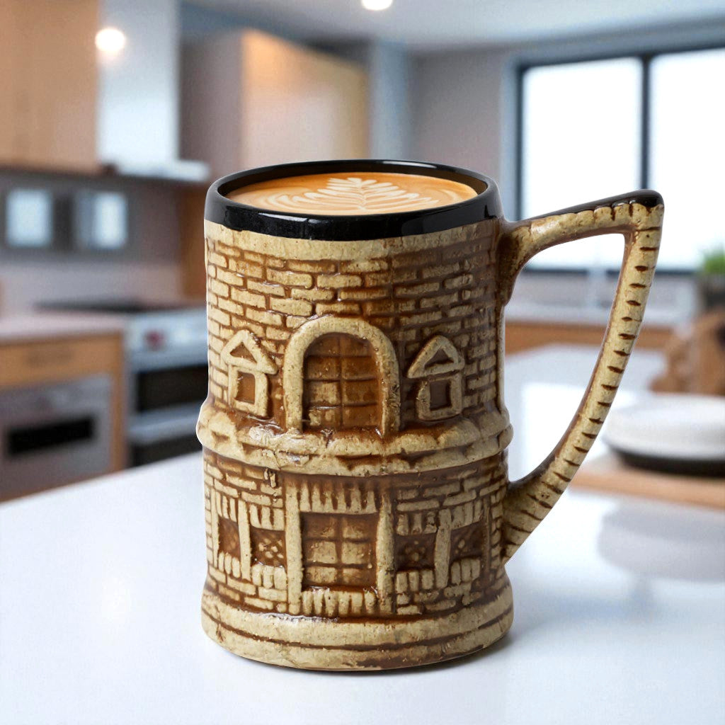 Brown Ceramic Coffee Tea Mug | Solid Cup for Home, Office & Gift 1 Pc