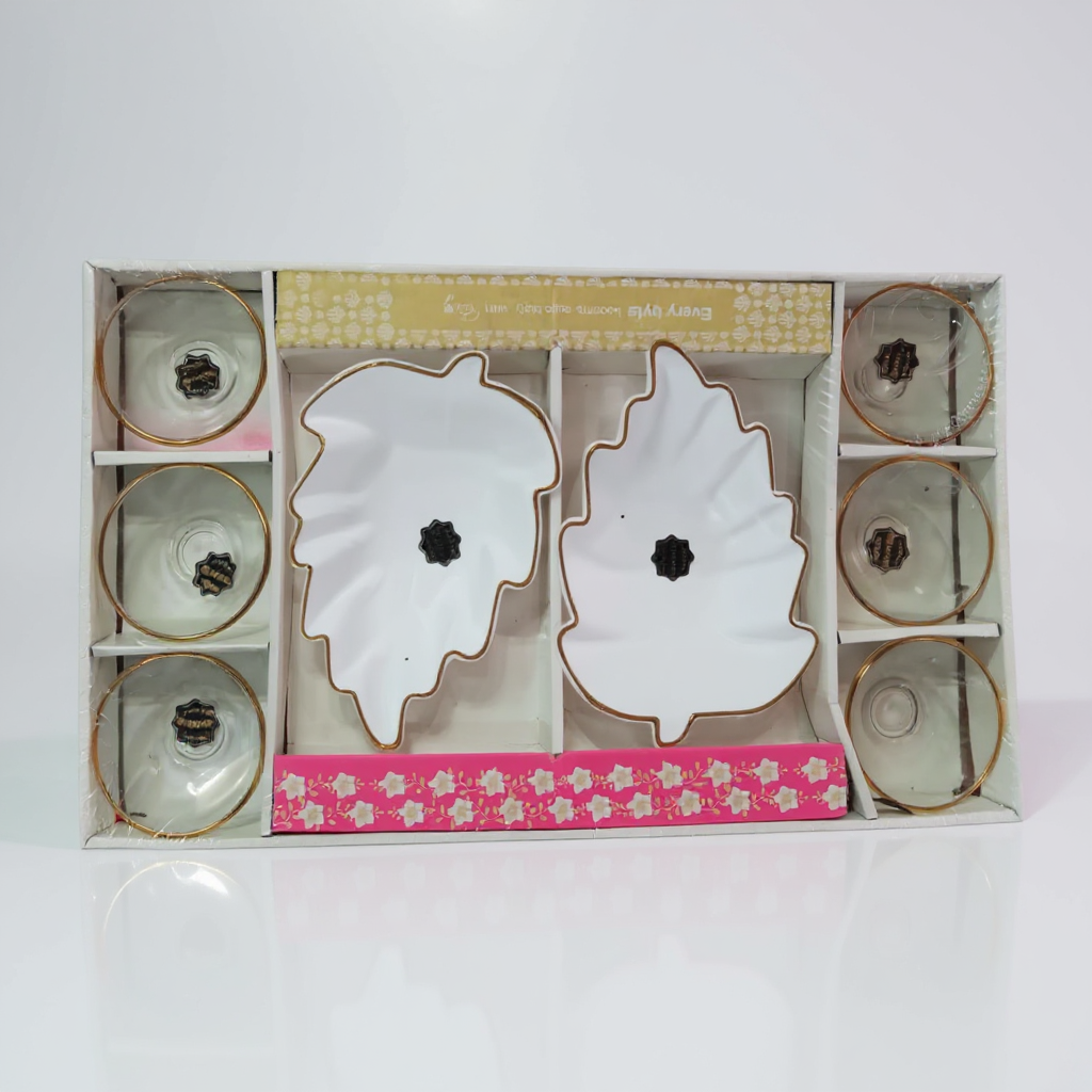Better Life Defender 6Pcs Bowl & 2 Snacks Platter Set | Crockery Gift Set