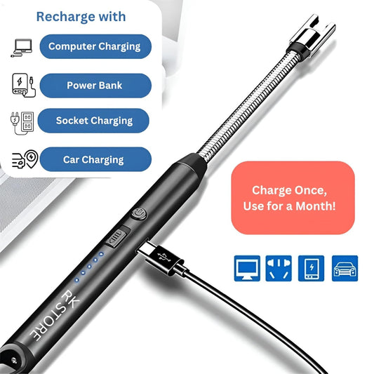 Electric Gas Lighter | Rechargeable Gas Lighter for Kitchen USB Charging