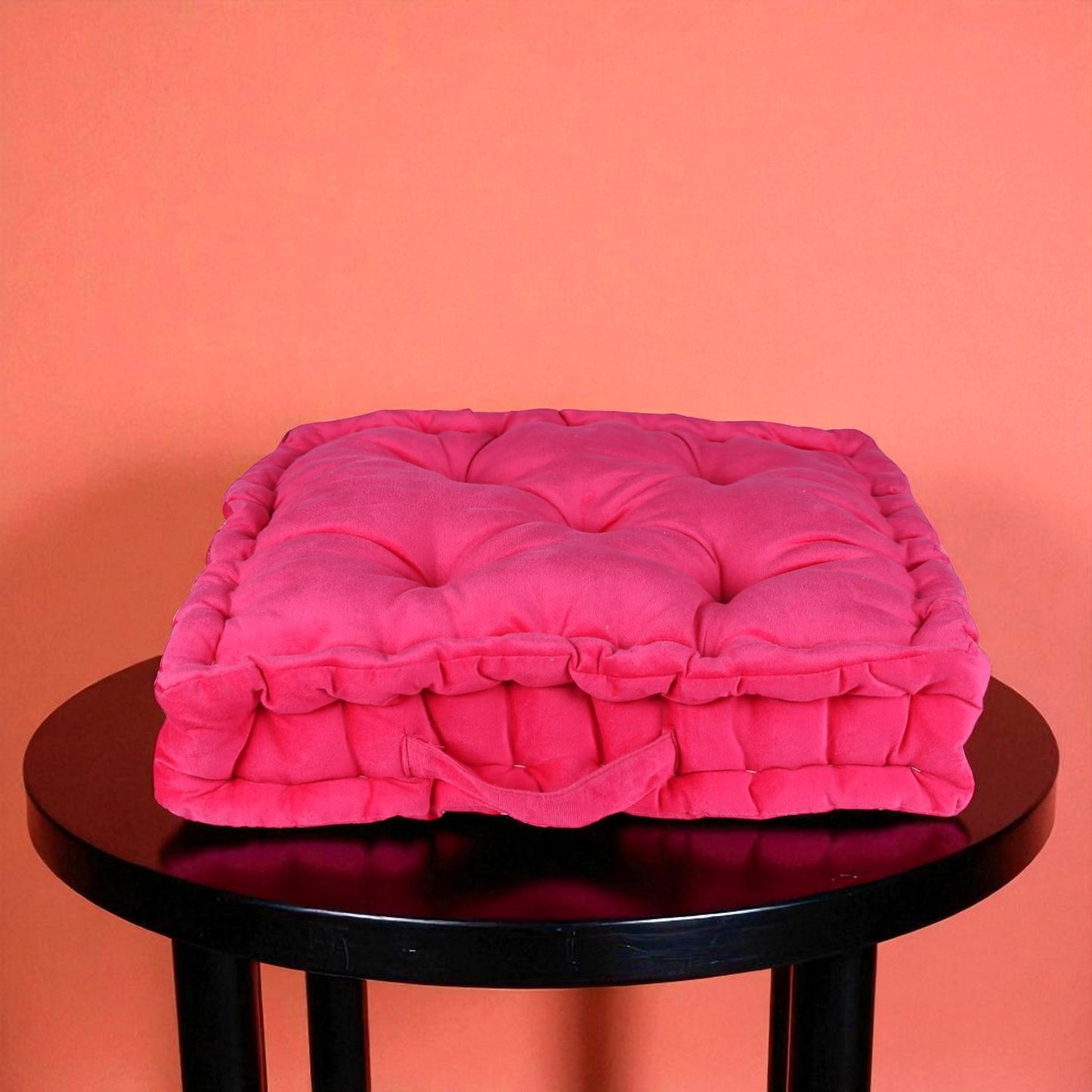 Floor Pillow Cushion – Pink Cotton | Large Seat Pillow for Meditation, Yoga & Living Room