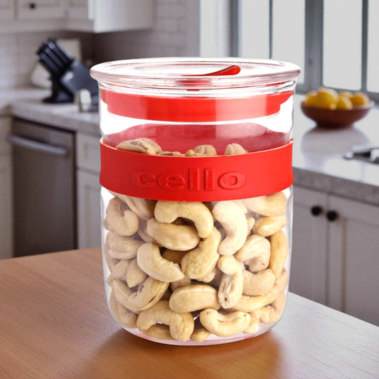 CELLO Vacu Fresh 600ml Borosilicate Glass Container – Airtight & Clear