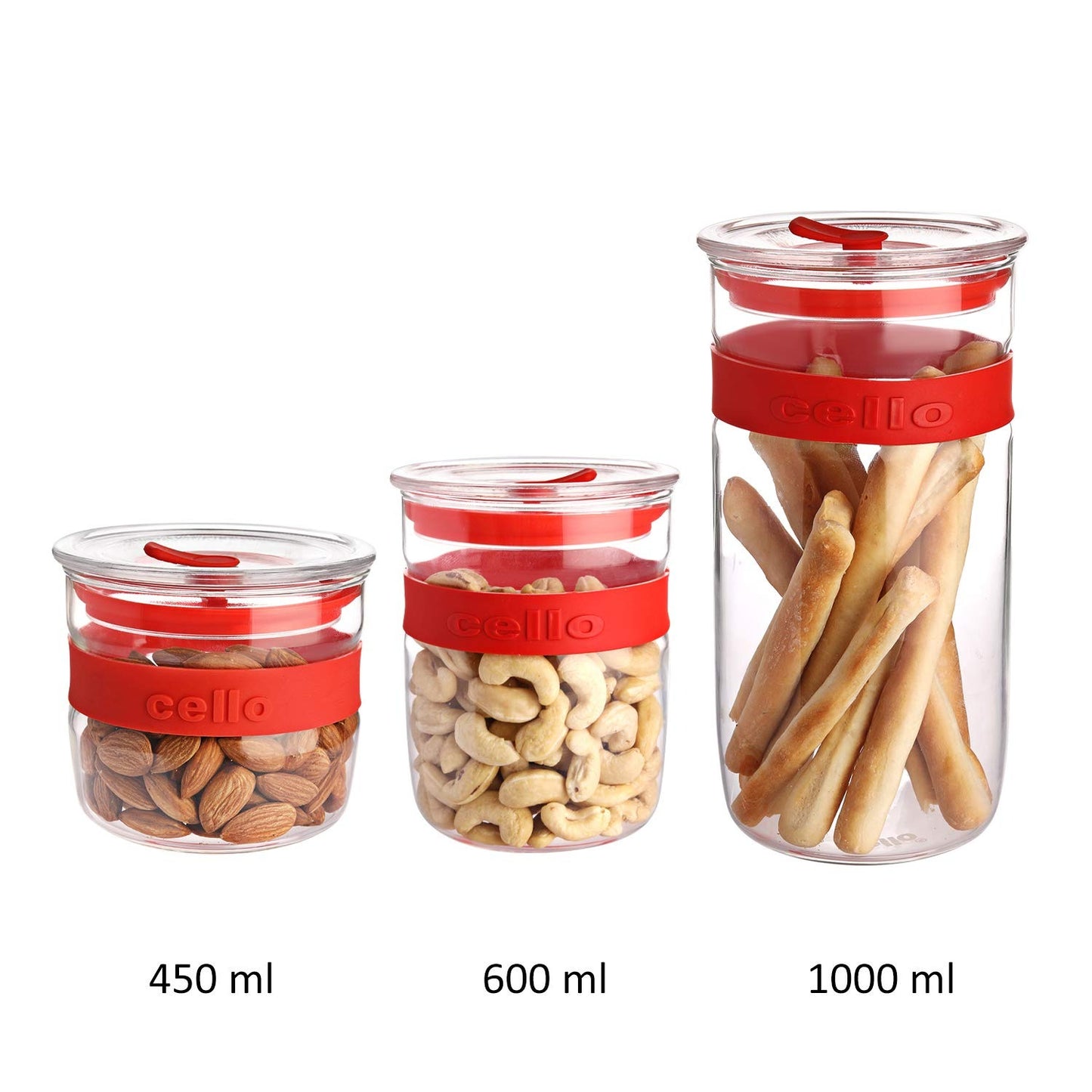 CELLO Vacu Fresh 600ml Borosilicate Glass Container – Airtight & Clear