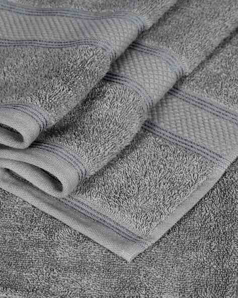 Grey Terry Cotton Bath Towel |Absorbent Grey Towel for Everyday Use