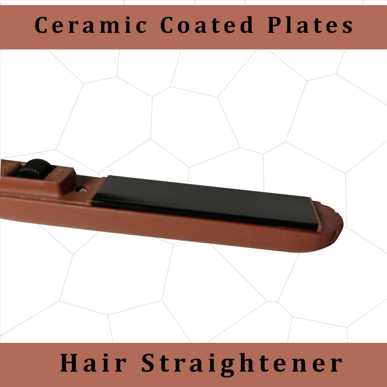 Brown Mini Hair Straightener for Women | Flat Iron & Curling Iron Hair
