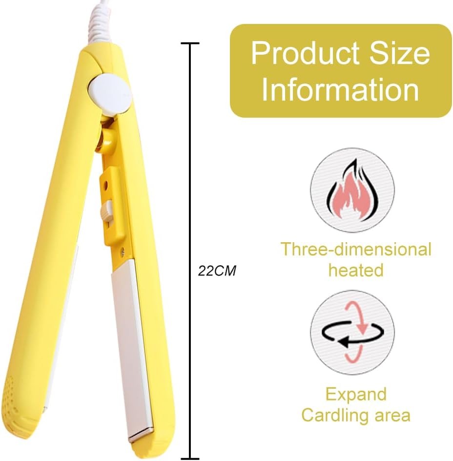 Portable Mini Hair Straightener & Flat Iron Curler – DIY Hair Styling Tool