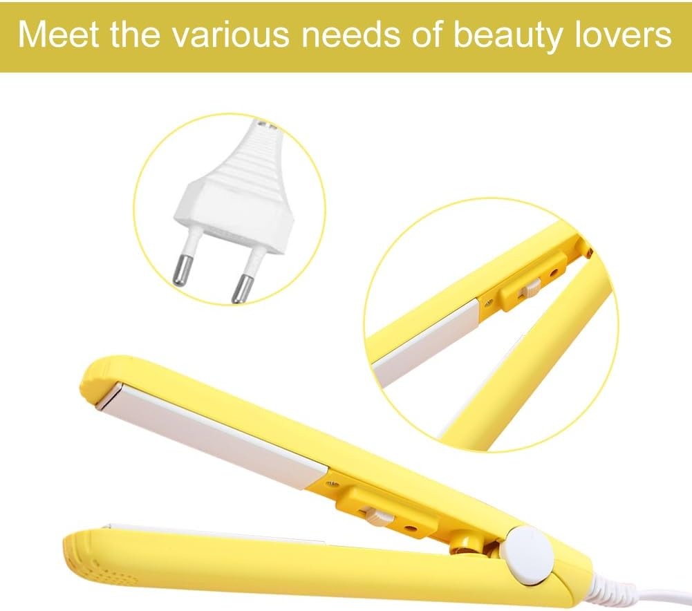 Portable Mini Hair Straightener & Flat Iron Curler – DIY Hair Styling Tool