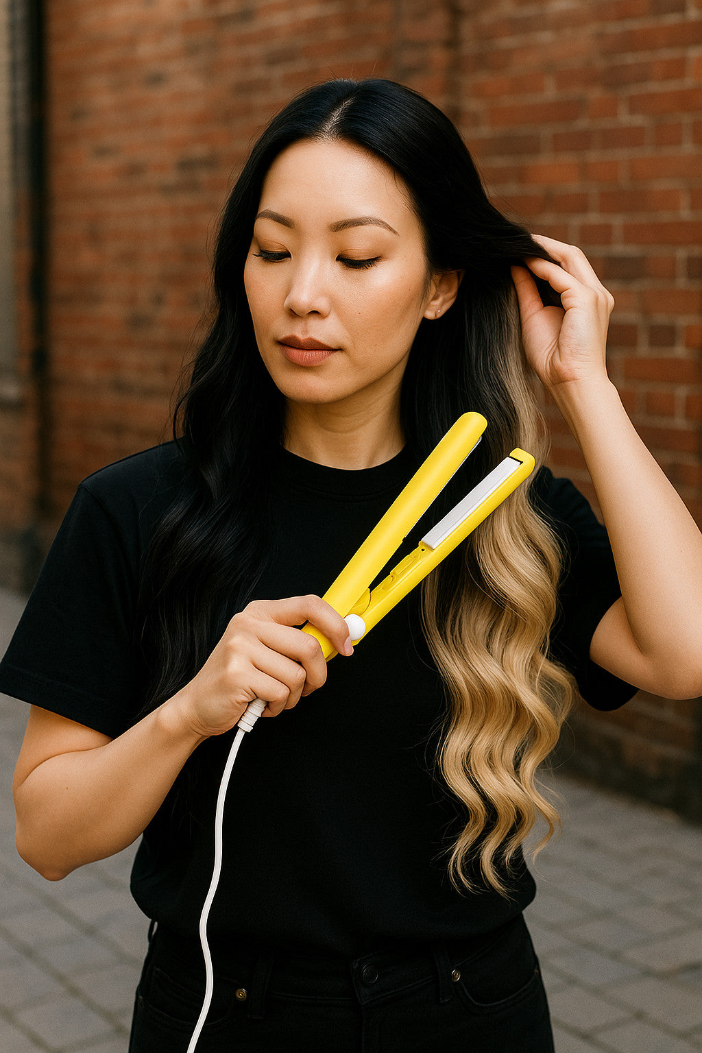 Portable Mini Hair Straightener & Flat Iron Curler – DIY Hair Styling Tool