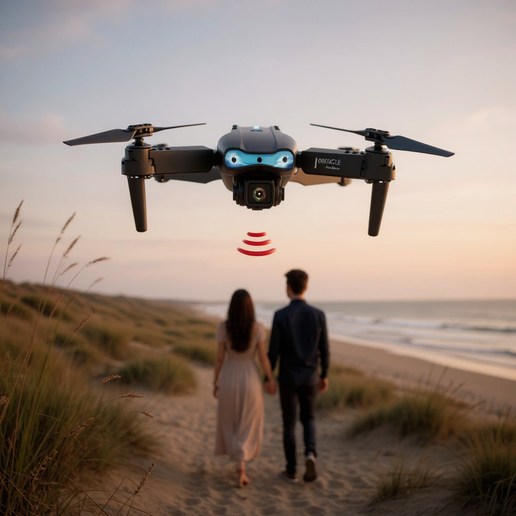 Double Camera Drone – Foldable Quadcopter, LED & Gesture Control