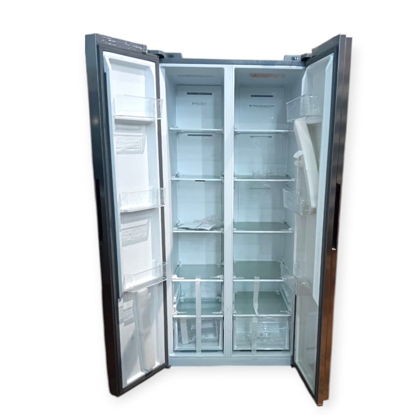 Kelvinator Fridge Double Door – 500 Litre Side by Side Refrigerator Silver