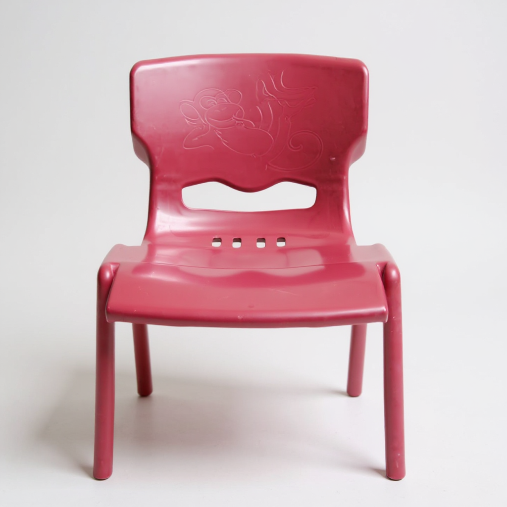 Kid's Plastic Chair Red – Solid Back Durable Chair for Children