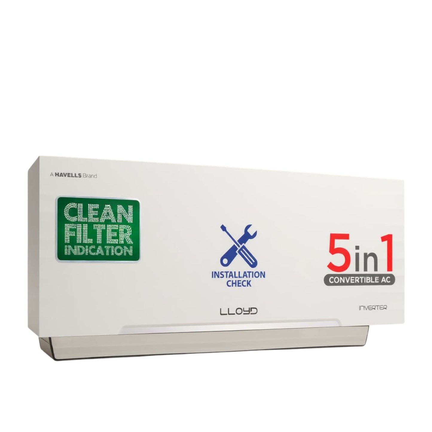 Lloyd 1.5 Ton Split AC – 3 Star Inverter with Copper Condenser (White)