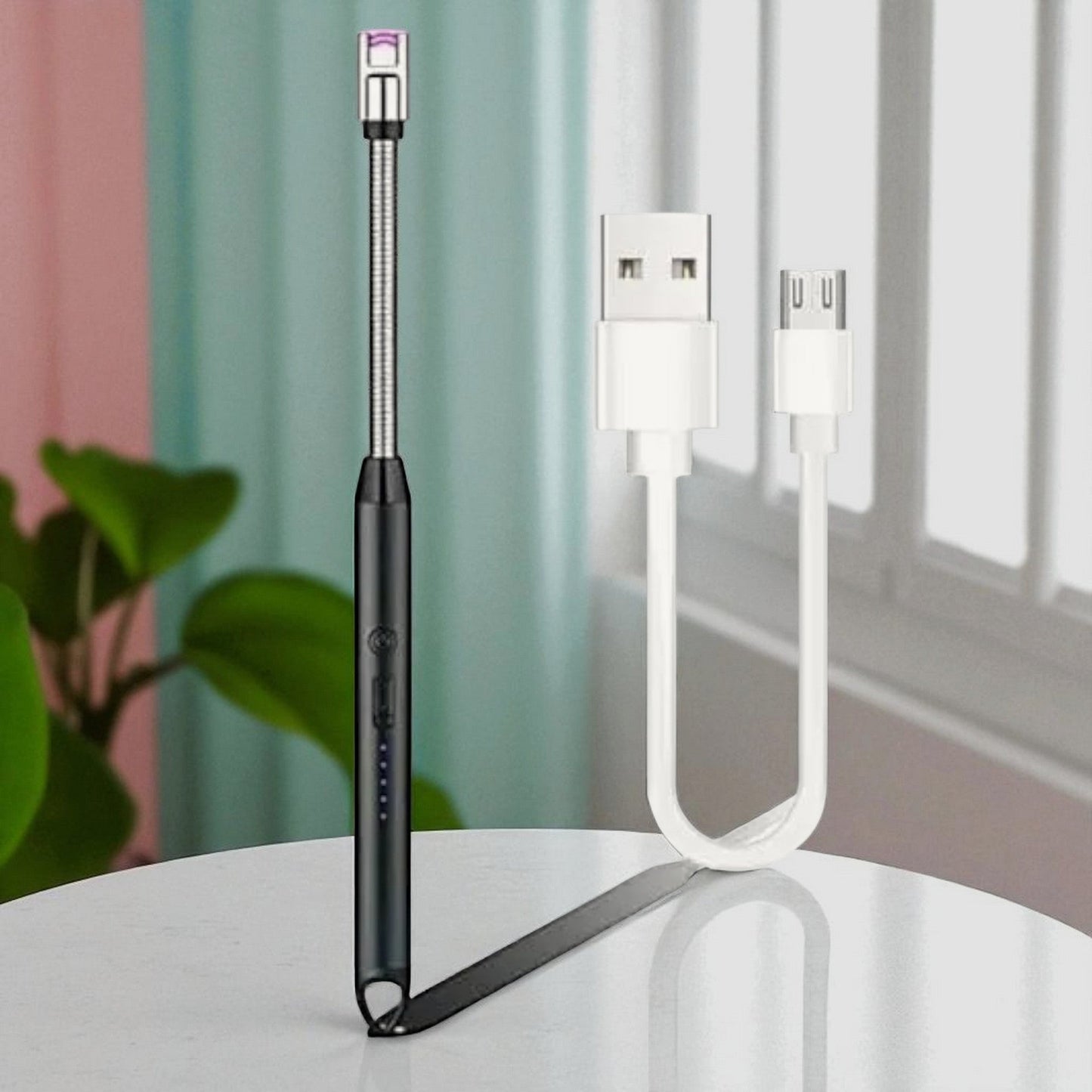 Gas Electric Lighter – Type C Rechargeable | Electric Lighter Kitchen With LED Battery Display