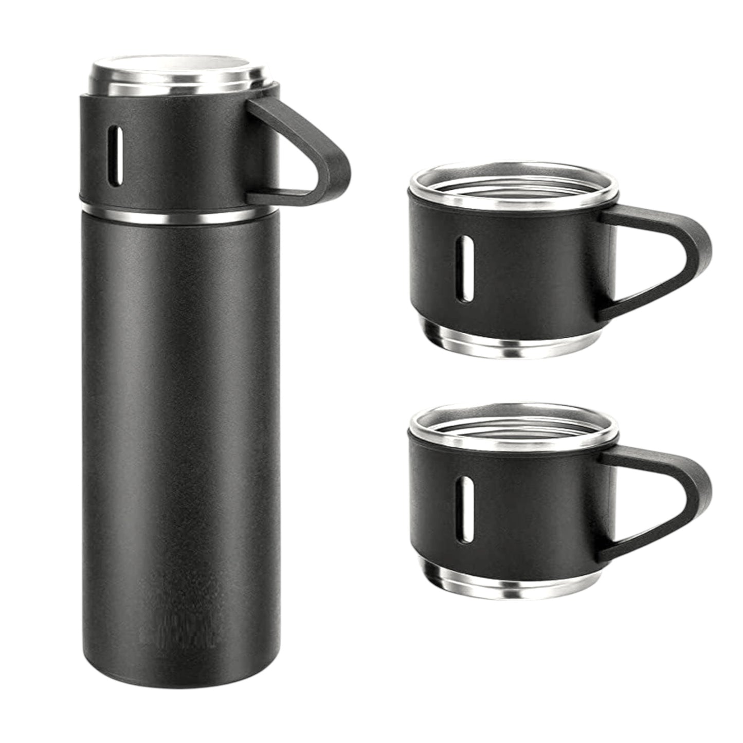 Black Stainless Steel Water Bottle – 500ml | Hot & Cold Insulated Sports Water Bottle
