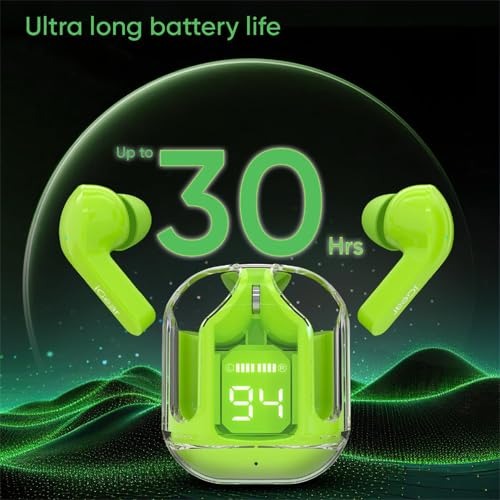 Green Earbuds – USB Type C Earphone | Ultra pods Bluetooth C Type Earbuds with Long Battery