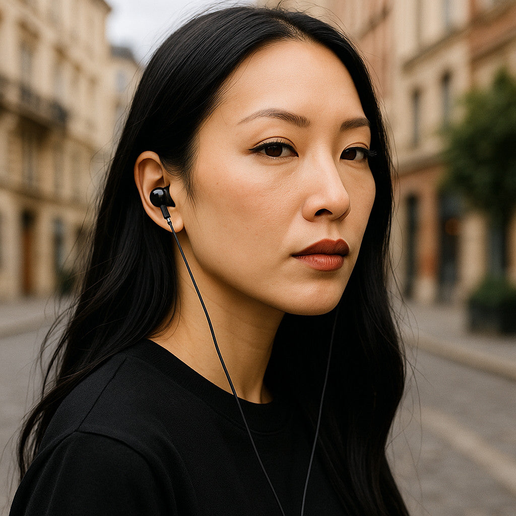 Black Metallic Wired Type C Earphone with Mic | usb type c earphone