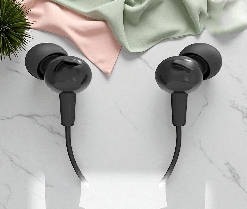 Black Metallic Wired Type C Earphone with Mic | usb type c earphone