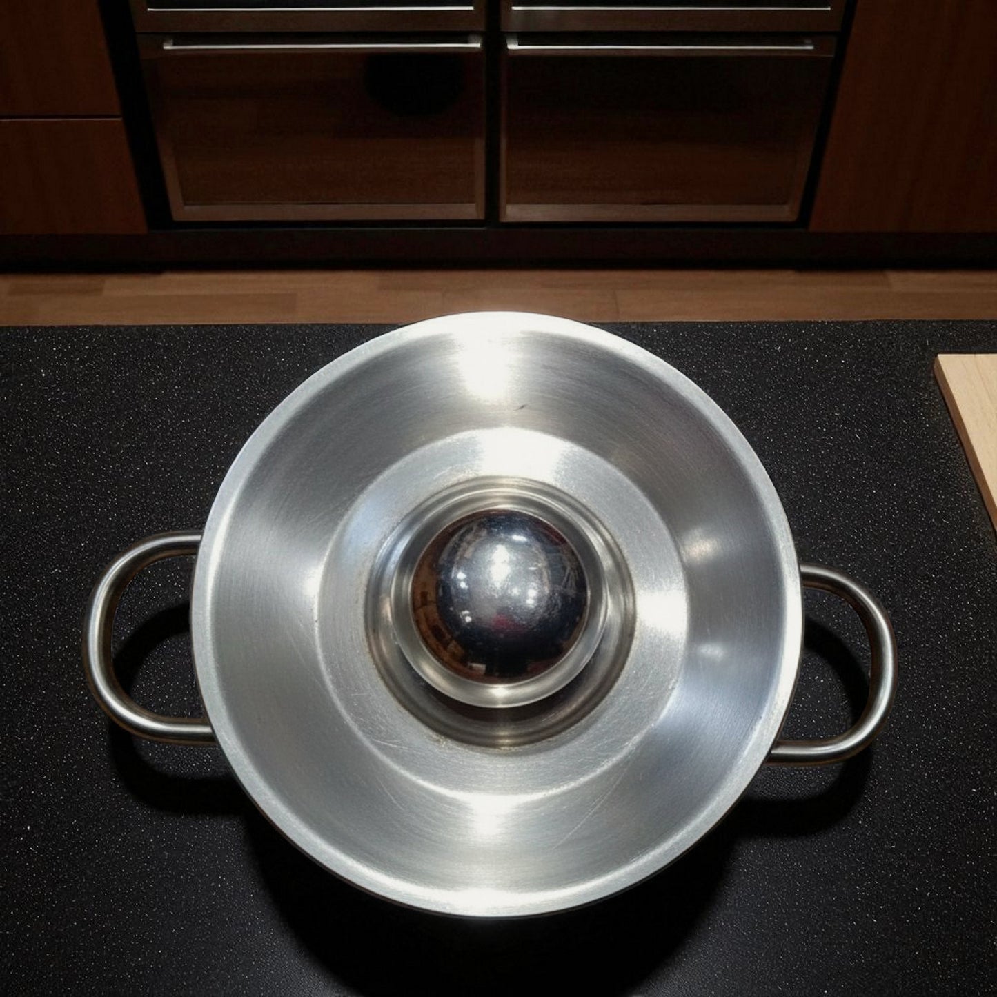 Marvel Belly Casserole 1500ml | Stainless Steel Round Breakfast Casserole with Glass Lid