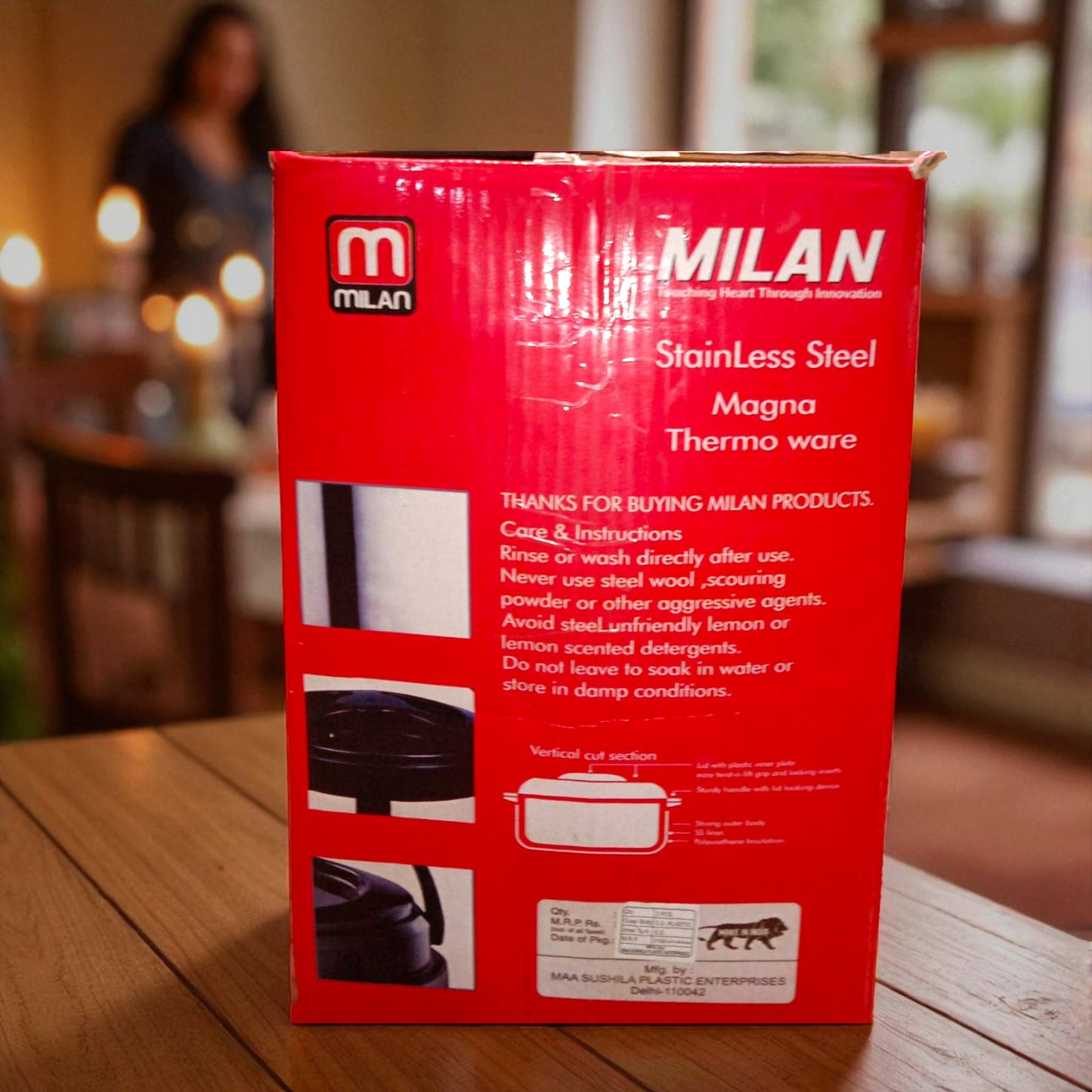 MILAN Magna Thermoware Stainless Steel Casserole Set – 2000ml, 2500ml & 3500ml Combo