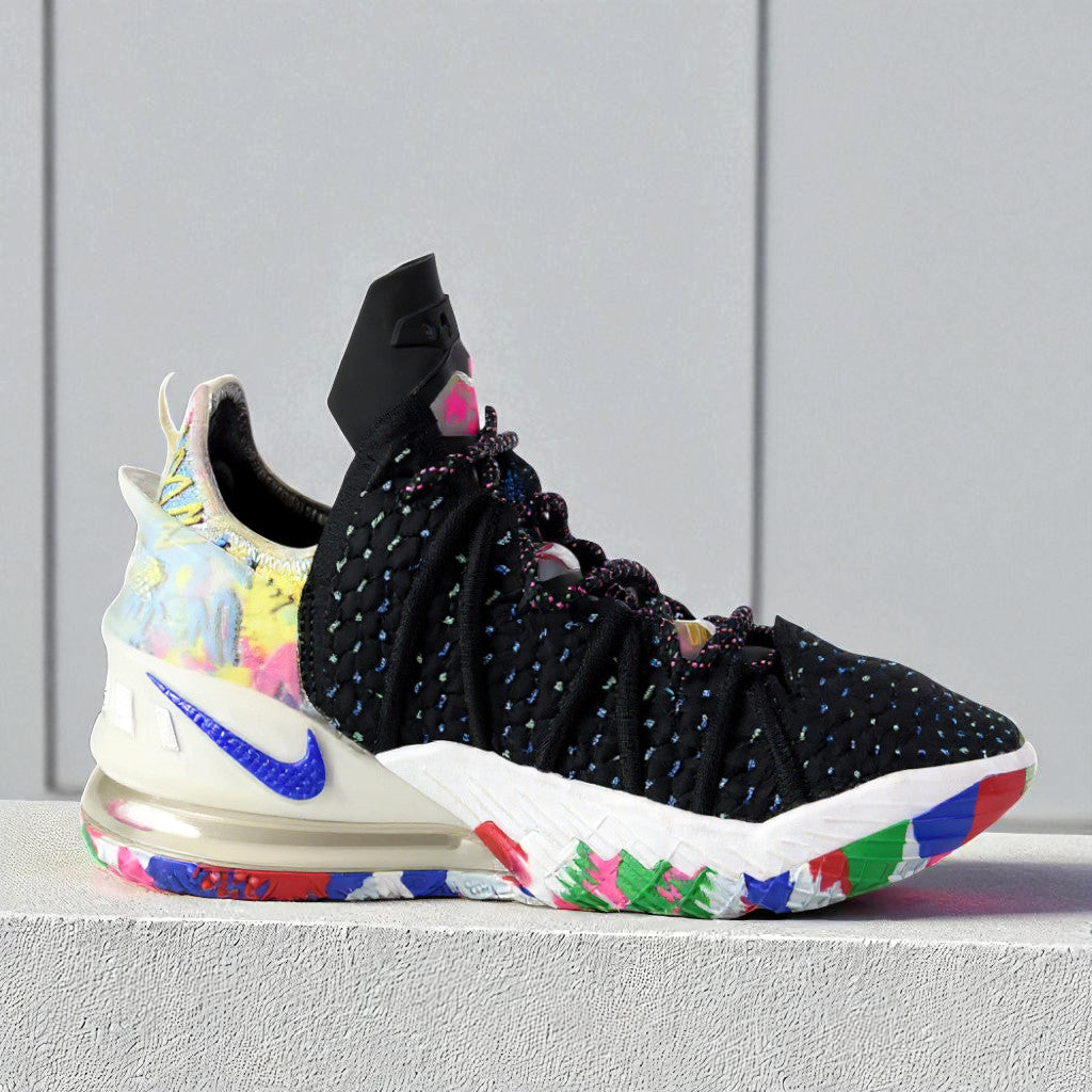 Nike Black Unisex Basketball Shoes | Lace-Up Sports Sneakers