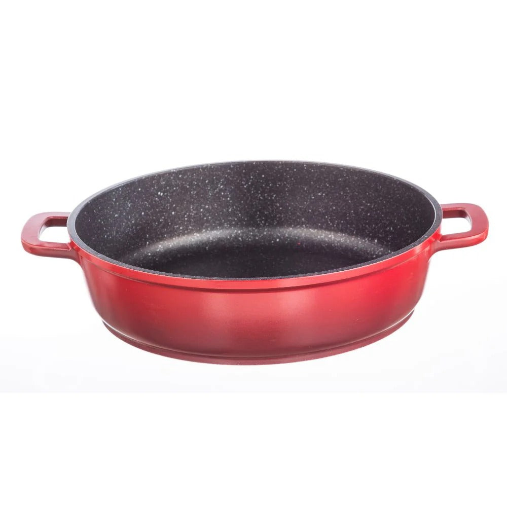 Nouvetta Cooking Kadai with Glass & Rubber Lid | Non-Stick, Induction Compatible