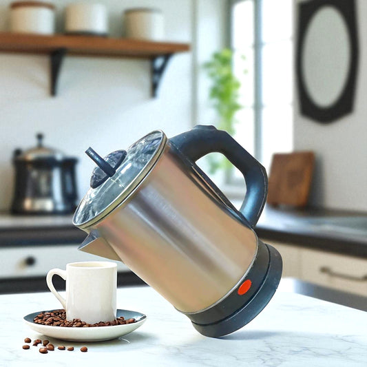 Pigeon Quartz Electric Kettle 1.7 Litre, 1500W | Stainless Steel Body, Silver