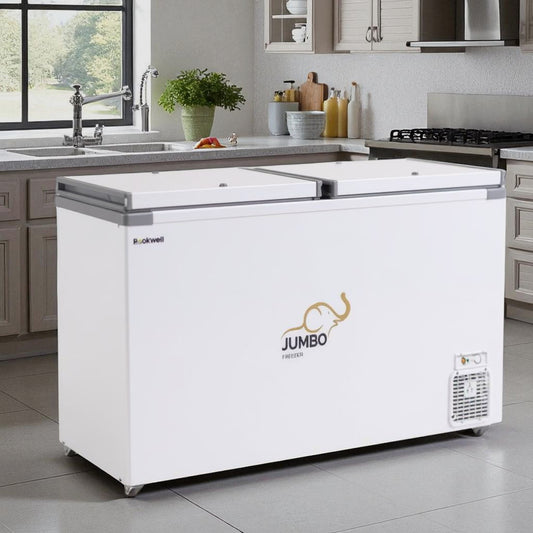 Rockwell Deep Freezer 490L Double Door (White) – 4 Star | Rockwell Freezer & Refrigerator