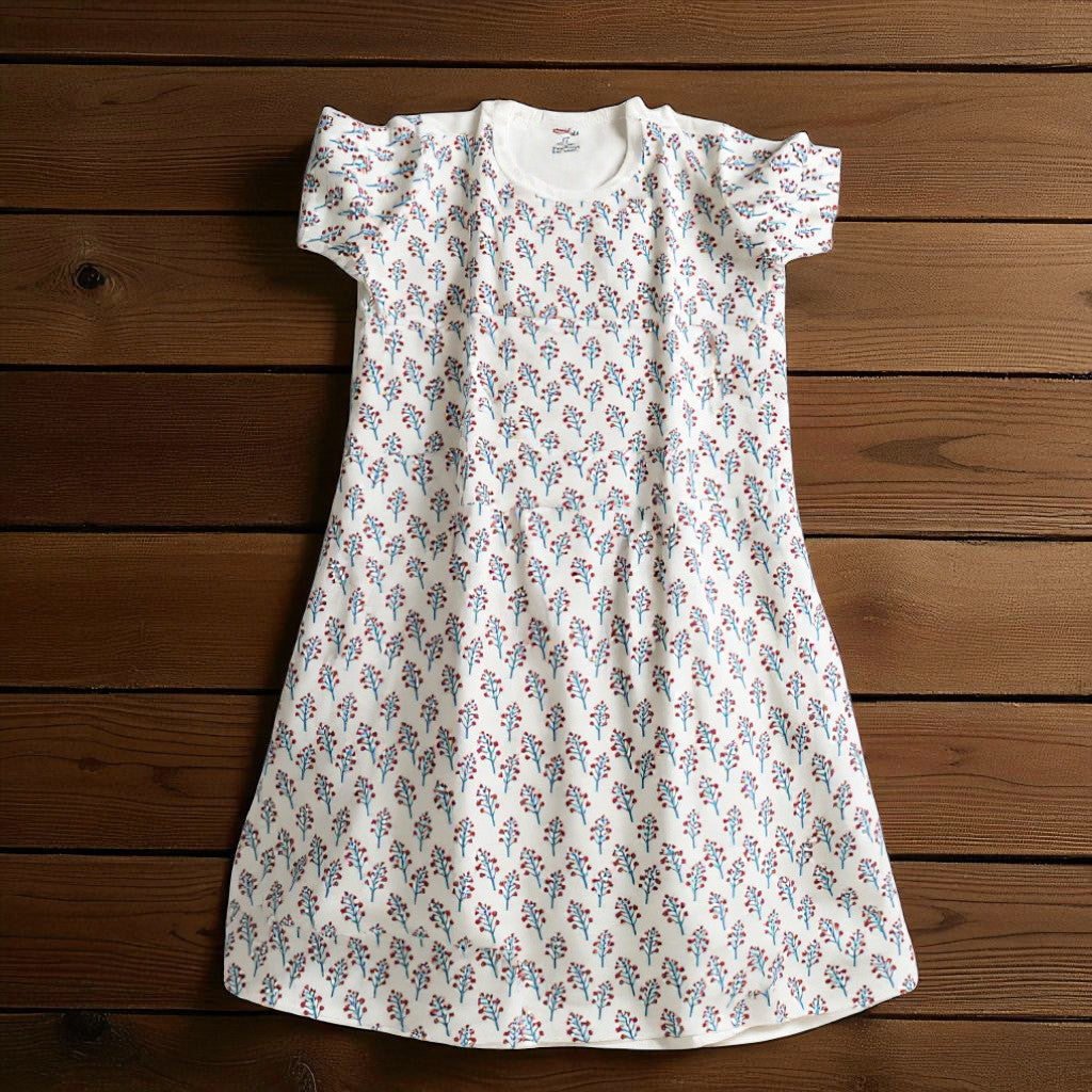 Rupa Nightgown for Women Sleepwear – Floral Design, L Size Ladies Nightgown