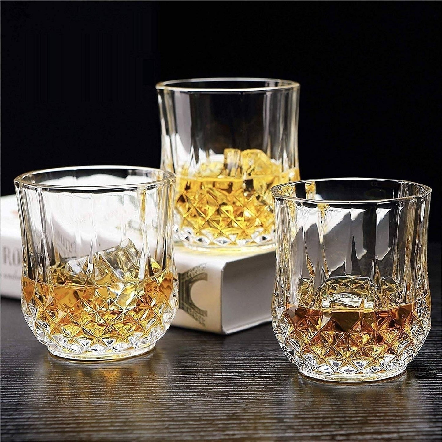 Diamond 330ml Sanjeev Kapoor Whiskey Glasses Set of 6 – Double Old Fashioned Crystal