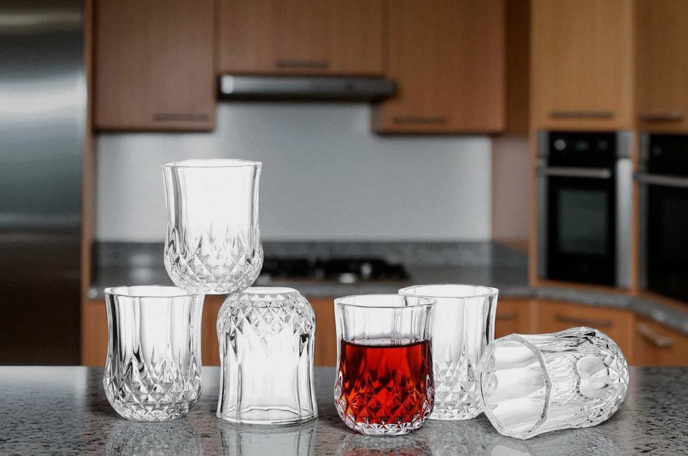 Diamond 330ml Sanjeev Kapoor Whiskey Glasses Set of 6 – Double Old Fashioned Crystal
