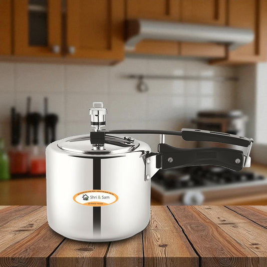 Stainless Steel Cooker 5 Ltr with Inner Lid | Induction Bottom Pressure Cooker