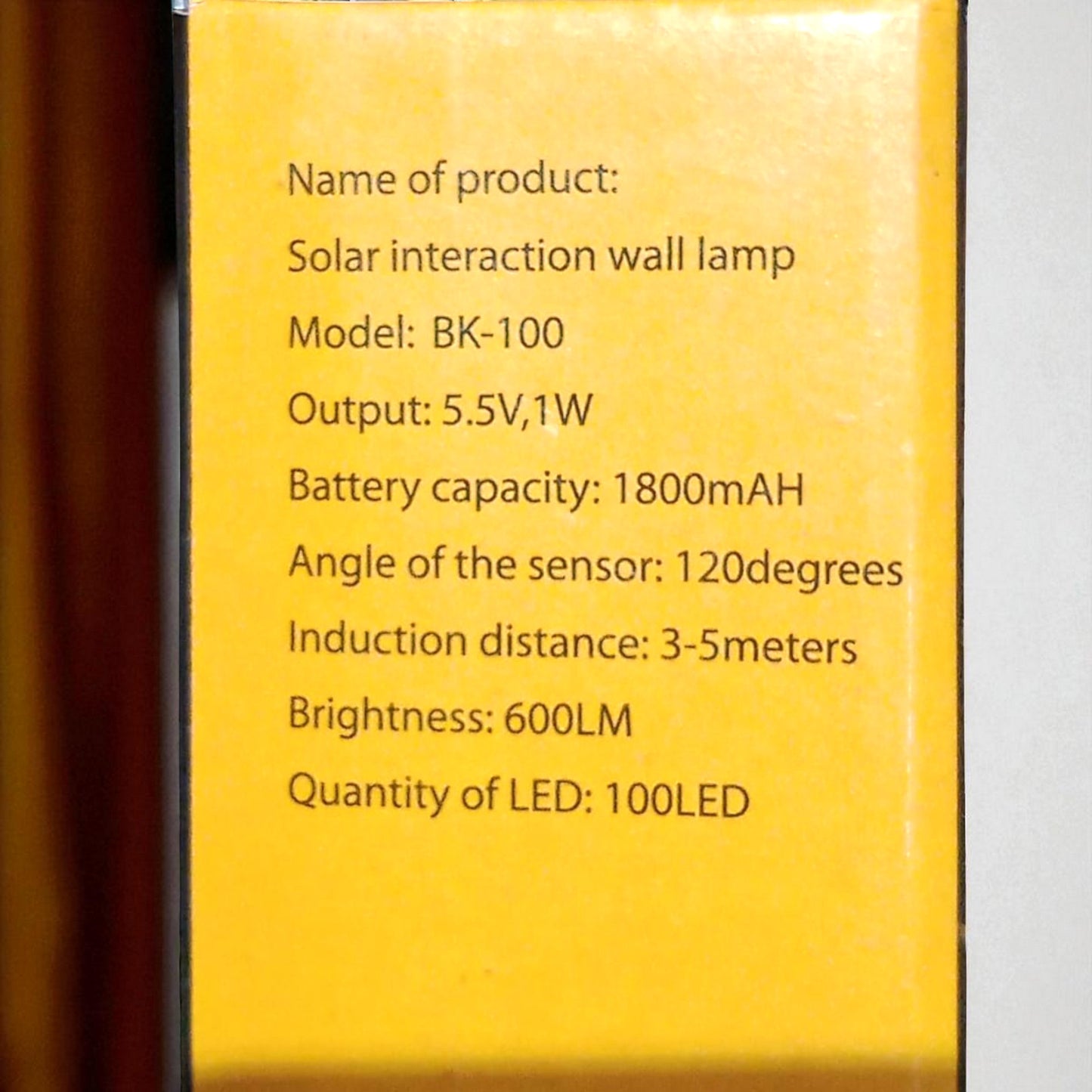 Solar Wall Light – 100 LED Outdoor Motion Sensor Wall Light | Black Plastic