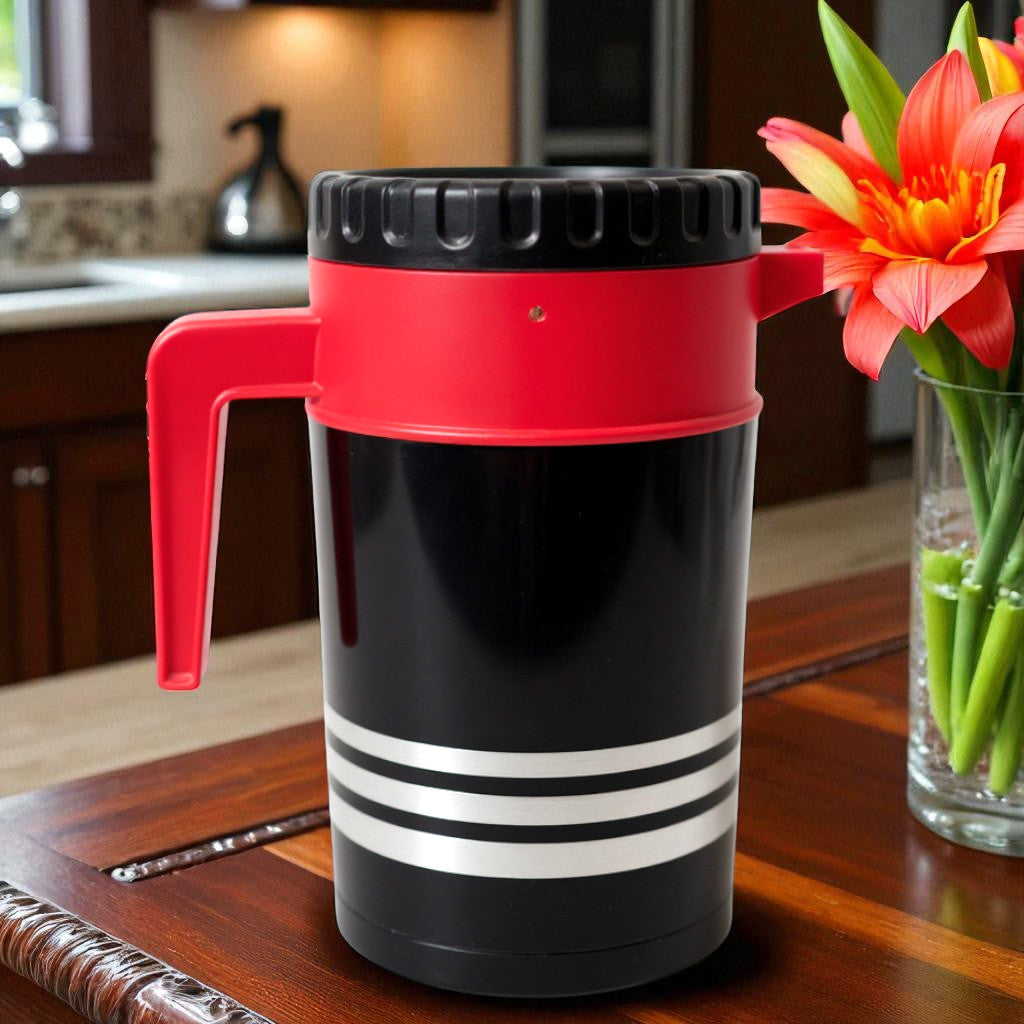 Tea Coffee Thermos 1000ml – Plastic Body with Inner Steel | 1000 ml Flask